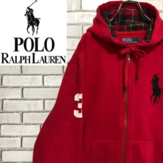 ポロラルフローレン(POLO RALPH LAUREN)の希少 ポロラルフローレン【かぁ様専用】ナンバーパッチ パーカー Lサイズ(パーカー)