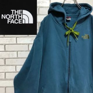 ザノースフェイス(THE NORTH FACE)の希少 ザノースフェイス☆ワンポイント 刺繍ロゴ ジップ パーカー Lサイズ(パーカー)