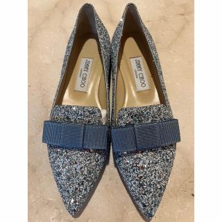 ジミーチュウ(JIMMY CHOO)のジミーチュウ　GALA グリッター　フラットシューズ　37(バレエシューズ)