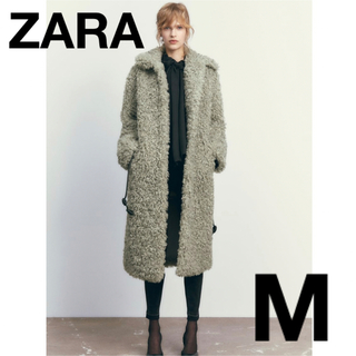 ZARA - 【新品未使用】ZARA ロングブークレコート グレー M