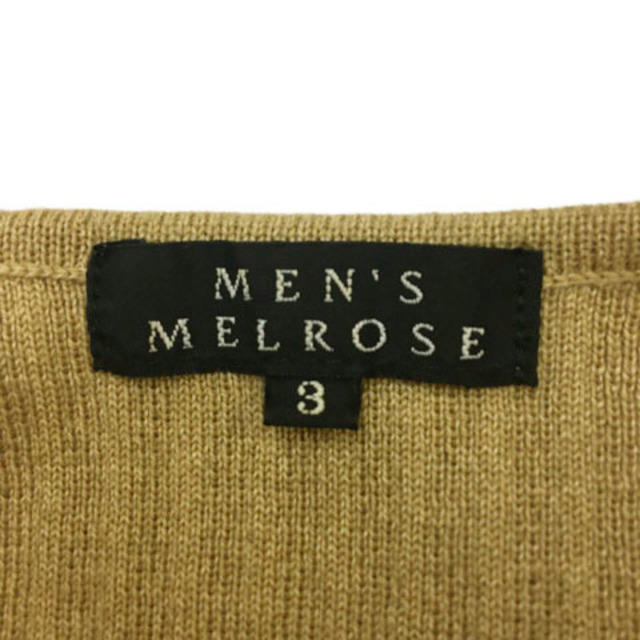 MEN'S MELROSE(メンズメルローズ)のメンズメルローズ セーター ニット プルオーバー Vネック 長袖 3 ベージュ メンズのトップス(ニット/セーター)の商品写真