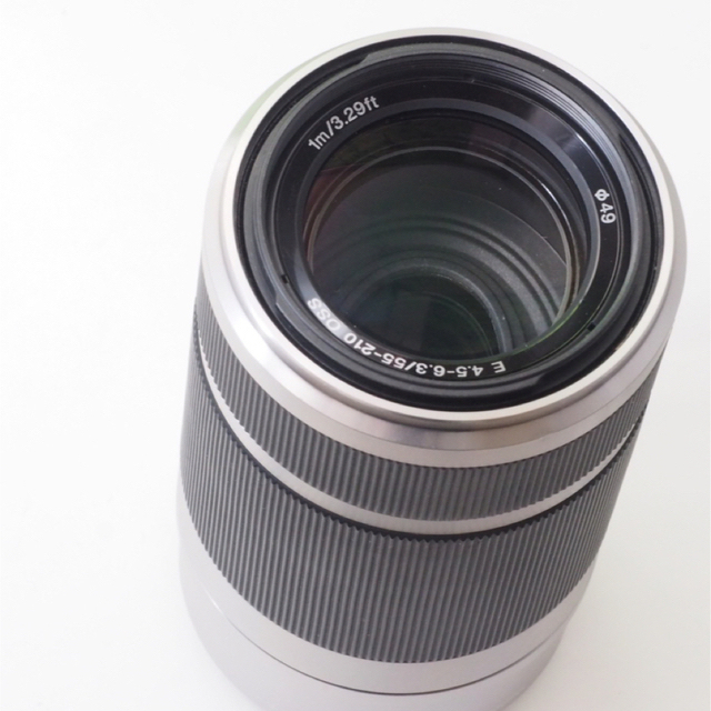 【美品】ソニー⭐️E 55-210mm F4.5-6.3OSS望遠レンズシルバー