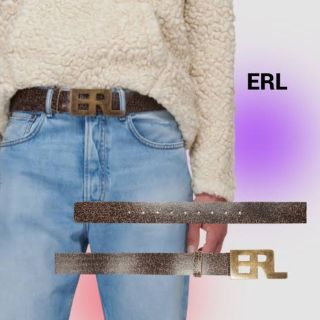 シュプリーム(Supreme)の新品　ERL ロゴレザーベルト　22aw(レザーベルト)