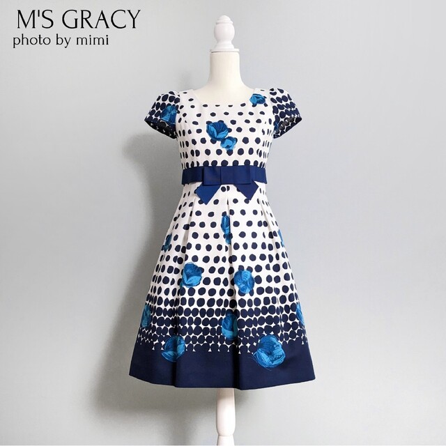 M'S GRACY*ドットフラワーワンピース | フリマアプリ ラクマ