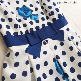 M'S GRACY*ドットフラワーワンピース