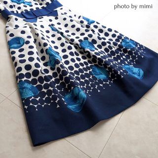M'S GRACY*ドットフラワーワンピース