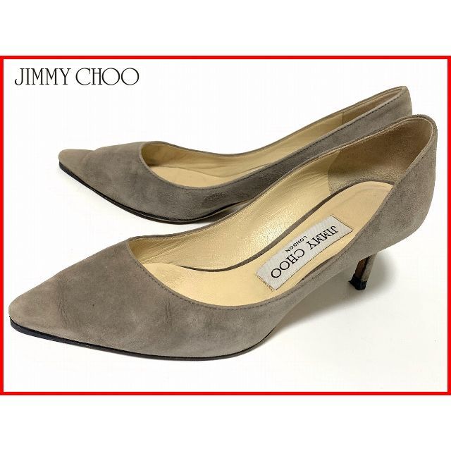 JIMMY CHOO(ジミーチュウ)のジミーチュウ 34≒2１cm パンプス グレー スエード レディース D3 レディースの靴/シューズ(ハイヒール/パンプス)の商品写真