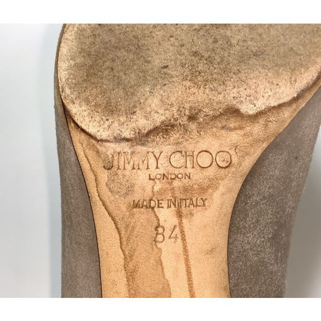 JIMMY CHOO(ジミーチュウ)のジミーチュウ 34≒2１cm パンプス グレー スエード レディース D3 レディースの靴/シューズ(ハイヒール/パンプス)の商品写真