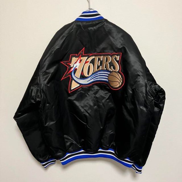 美品 90s SIXERS シクサーズ スタジャン スタジアムジャケット リール