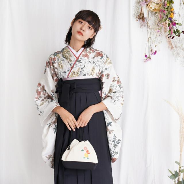 2尺袖着物 袴 2点セット 袴91cm(身長153-158cm) 袴セット 卒業式