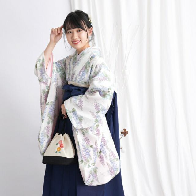 2尺袖着物 袴 2点セット 袴91cm(身長153-158cm) 袴セット 卒業式 ...