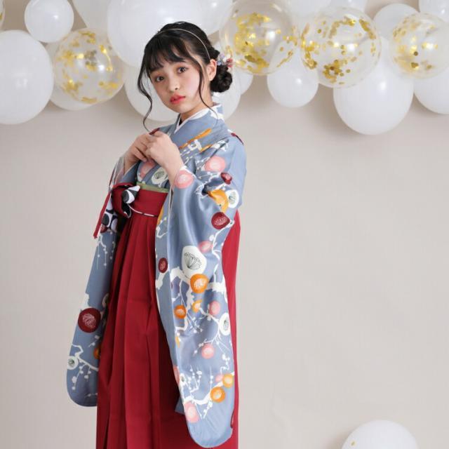 ひよこ商店 2尺袖着物 袴 2点セット 袴83cm(身長145-150cm) 袴セット