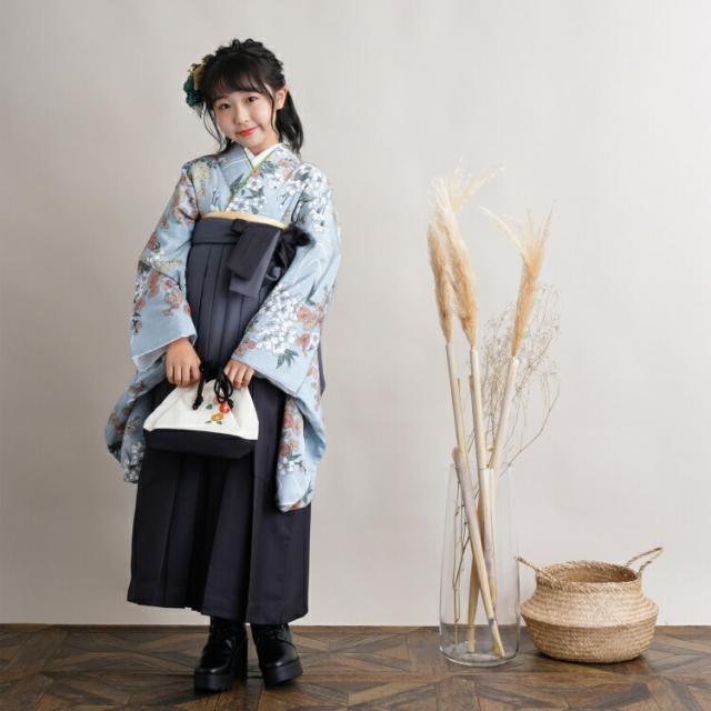 ライトニングボルト 2尺袖着物 袴 2点セット 袴84cm(身長143-150cm
