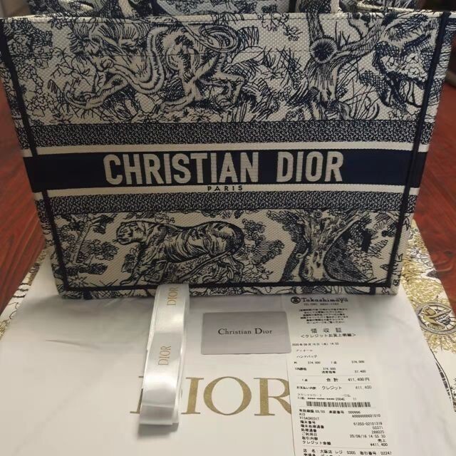 本物保証!  - Dior Christian Dior TOTE トートバッグ　ミディアム　BOOK ショルダーバッグ