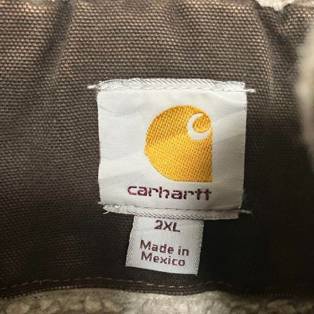 carhartt(カーハート)の《希少》カーハート carhartt☆ダックジャケット 企業ロゴ　モカブラウン メンズのジャケット/アウター(ブルゾン)の商品写真