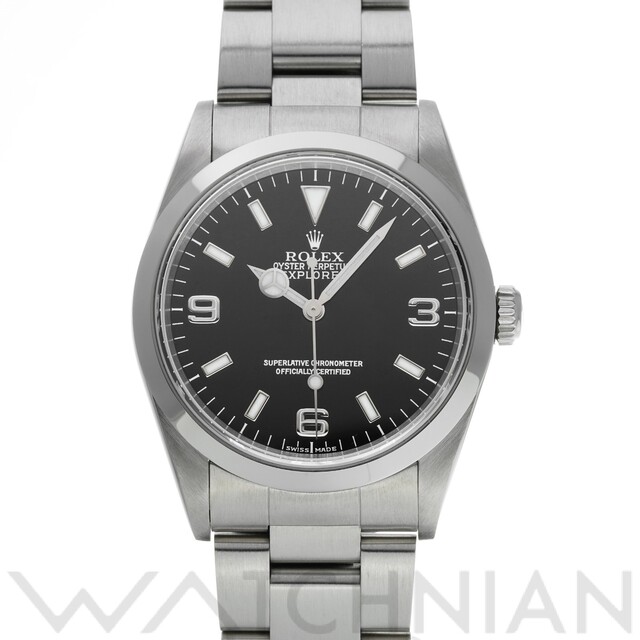 新品 】 ロレックス 中古 ROLEX ROLEX 腕時計 メンズ ブラック P番(2000年頃製造) 14270 腕時計(アナログ) ロレックス ROLEX エクスプローラー 14270 中古 時計 メンズ