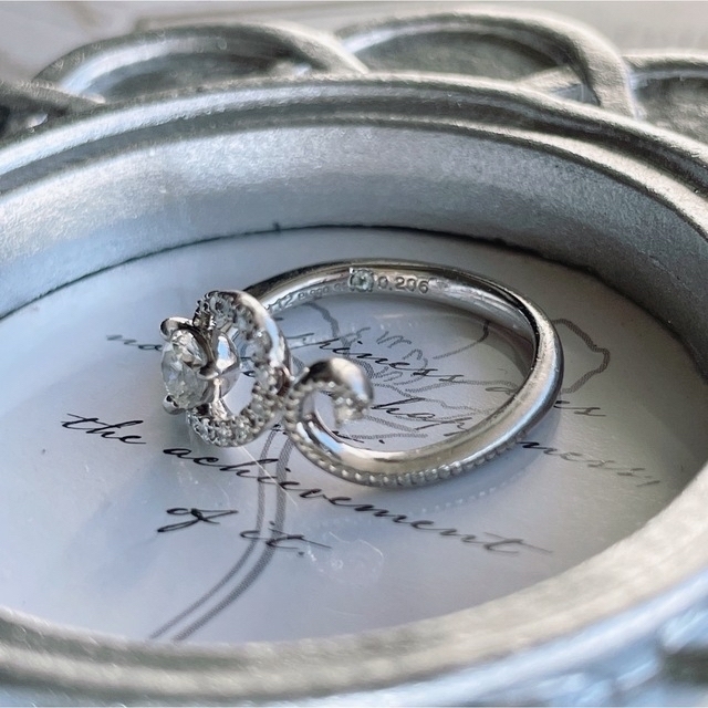 あおかお様　PT900 0.3ct  ダイヤモンドリング　値下げ！ レディースのアクセサリー(リング(指輪))の商品写真
