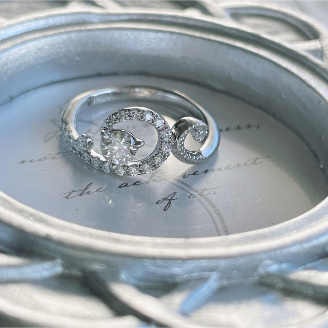 あおかお様　PT900 0.3ct  ダイヤモンドリング　値下げ！ レディースのアクセサリー(リング(指輪))の商品写真