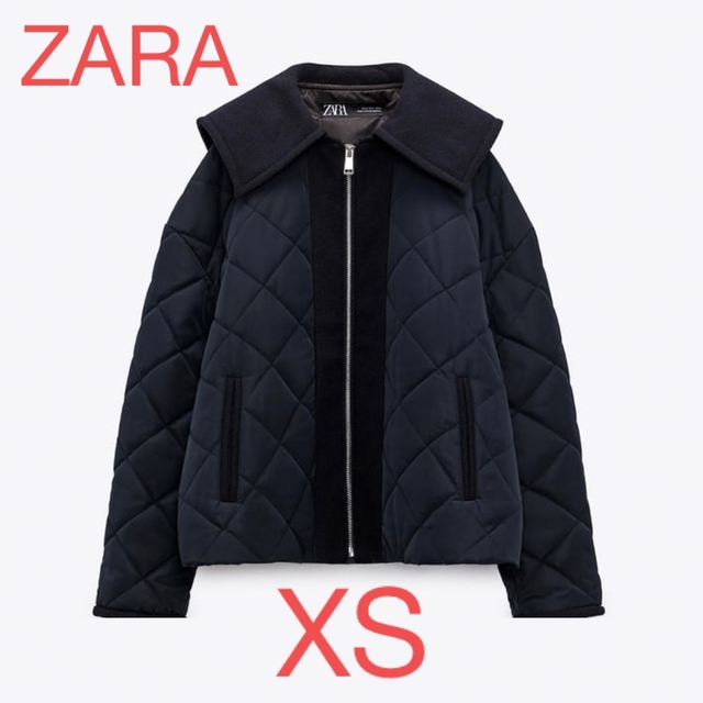 【最安値】完売品 ZARA コントラストパフジャケット XS