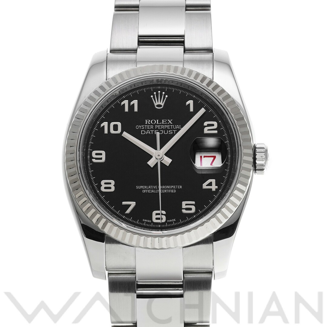ROLEX - 中古 ロレックス ROLEX 116234 Z番(2007年頃製造) ブラック メンズ 腕時計