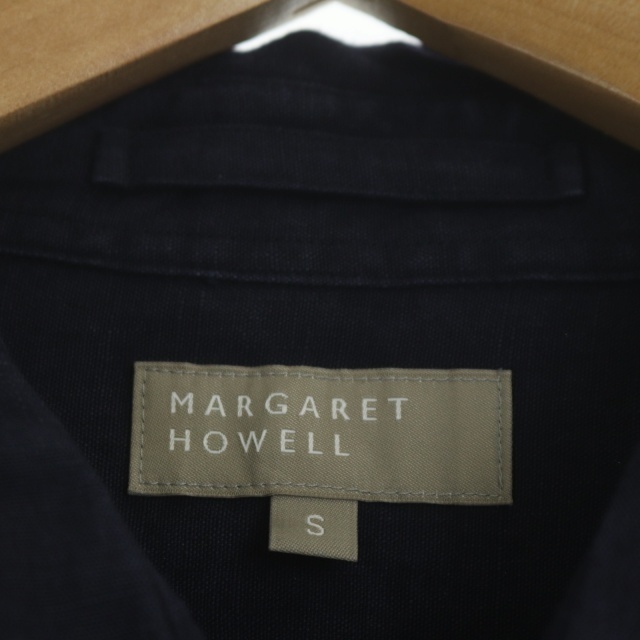 MARGARET HOWELL(マーガレットハウエル)のマーガレットハウエル 21SS リネン ポケット シャツ 長袖 S 紺 ネイビー メンズのトップス(シャツ)の商品写真