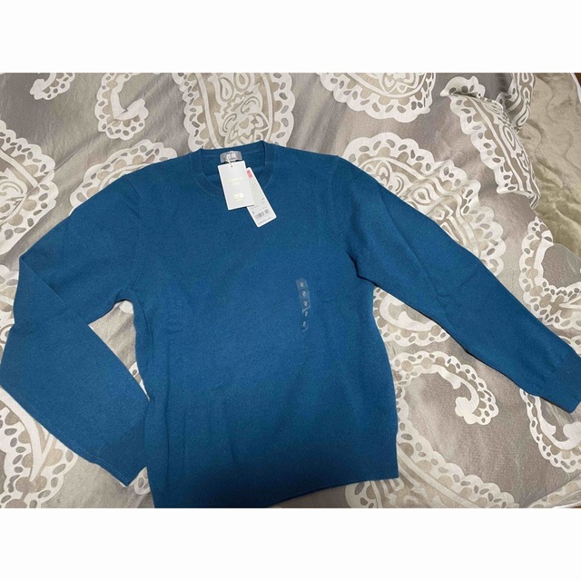 UNIQLO(ユニクロ)のUNIQLO カシミア100% セーター　ブルー レディースのトップス(ニット/セーター)の商品写真