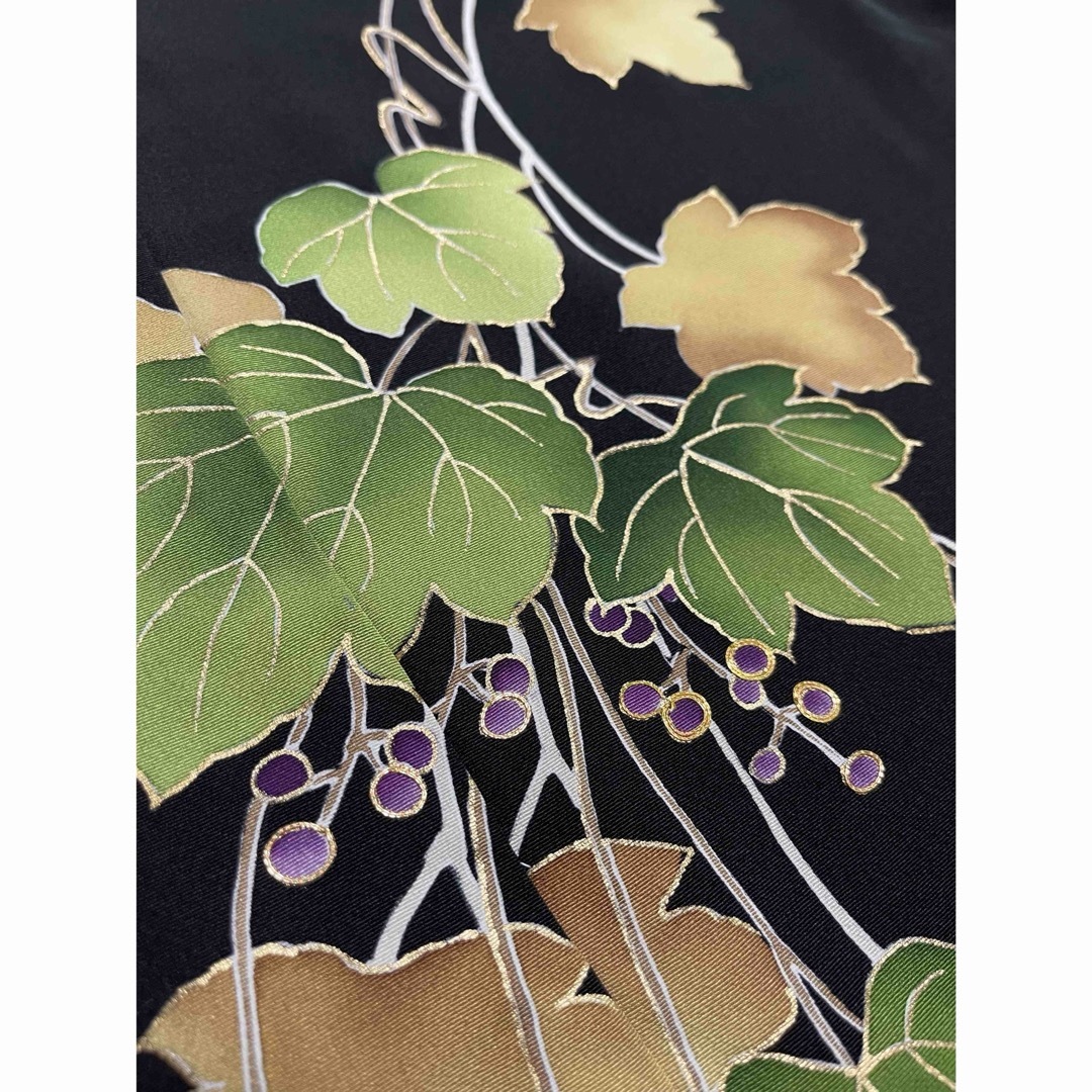 特選本手描き京友禅金駒刺繍訪問着【京染名門 せい山◇蔦葡萄 特選本手描き京友禅金駒刺繍訪問着【京染名門 せい山◇蔦葡萄