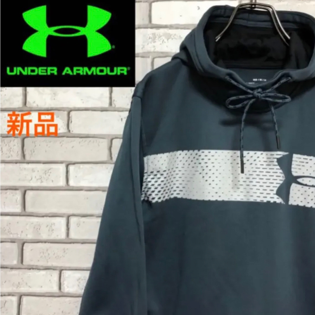 UNDER ARMOUR(アンダーアーマー)の新品 アンダーアーマ☆ビッグロゴ ドライ裏起毛 パーカー Mサイズ メンズのトップス(パーカー)の商品写真