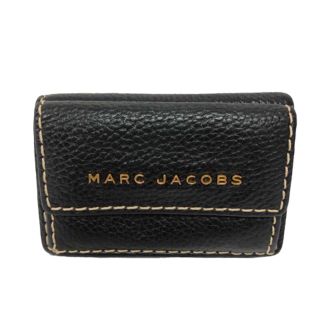 マークジェイコブス(MARC JACOBS)のマークジェイコブス ウォレット ミニ財布 三つ折り ステッチ ロゴ 黒(財布)