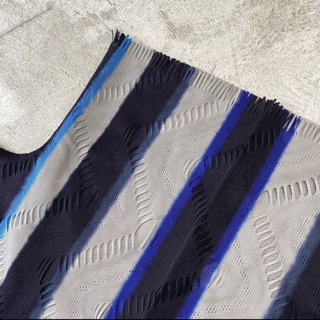 ISSEY MIYAKE エーポック インサイド ストライプ ワイド ワンピース