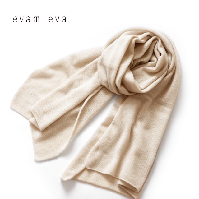 レディース美品 evam eva✨エヴァムエヴァ アルパカ ラクーン混ウール ストール