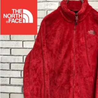 ザノースフェイス(THE NORTH FACE)の希少 ザノースフェイス ☆ボア フリース レッド 刺繍ロゴ ジャケット Mサイズ(ブルゾン)