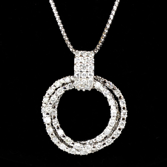 値下げ】 美品『USED』 K18WG/Pt900 13.3g【中古】 2.00ct