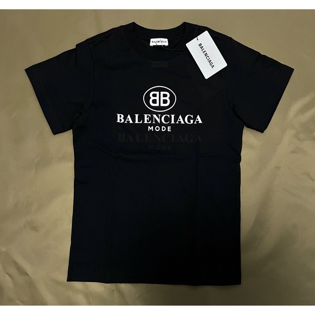 xs バレンシアガ ロゴ  半袖 Tシャツ 黒 ブラック balenciaga