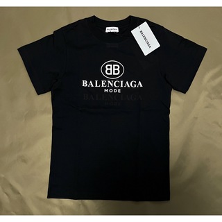 バレンシアガ(Balenciaga)のxs バレンシアガ ロゴ  半袖 Tシャツ 黒 ブラック balenciaga(Tシャツ(半袖/袖なし))
