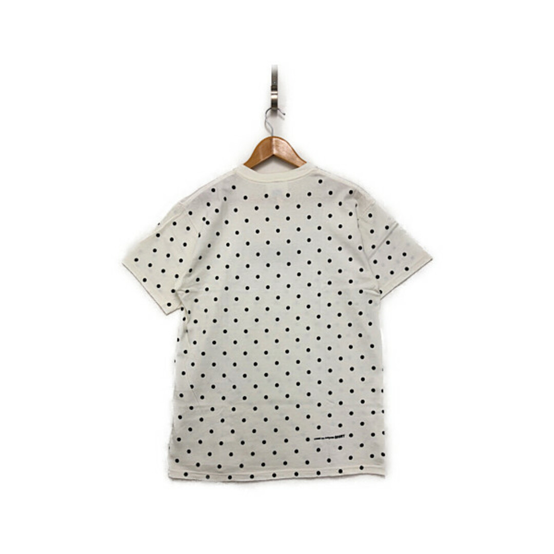 SUPREME×COMME des GARCONS SHIRT 12SS Polka Dot ミラー Box Logo Tee Ｔシャツ 白×黒 サイズL 正規品 / 25722