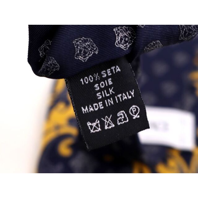 VERSACE(ヴェルサーチ)のヴェルサーチ ネクタイ 総柄 メドゥーサ柄 高級 シルク イタリア製 メンズ イエロー VERSACE メンズのファッション小物(ネクタイ)の商品写真