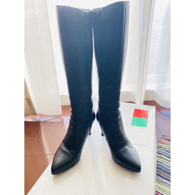 GINZA Kanematsu - 銀座かねまつロングブーツ本革23.5cm ブラック 美品