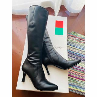 GINZA Kanematsu - 銀座かねまつロングブーツ本革23.5cm ブラック