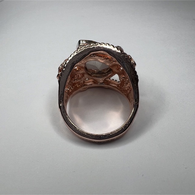 25. イエロー　スフェーン　　ダイヤ　リング　指輪　ゴールド　ピンクゴールド レディースのアクセサリー(リング(指輪))の商品写真