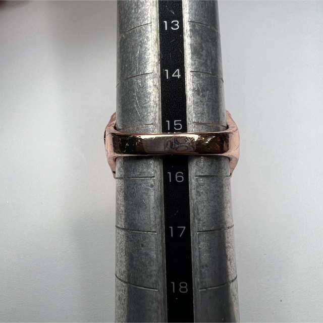25. イエロー　スフェーン　　ダイヤ　リング　指輪　ゴールド　ピンクゴールド レディースのアクセサリー(リング(指輪))の商品写真