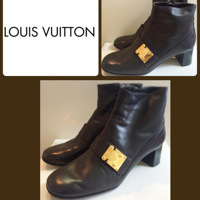 LOUIS VUITTON(ルイヴィトン)のルイヴィトン♡ブラックレザー ショートブーツ♡ レディースの靴/シューズ(ブーツ)の商品写真