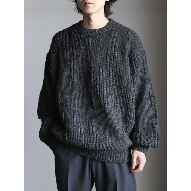 YOKE - YOKE Iregular Knitted Crewneck Sweaterの通販 by Rimu's shop