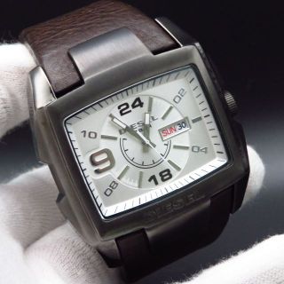 DIESEL 腕時計 DZ-1216 デイデイト レザーベルト