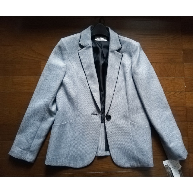 新品 ジャケット 上着 グレー 11号 L 入学式 卒業式 入園式 卒園式 レディースのジャケット/アウター(テーラードジャケット)の商品写真