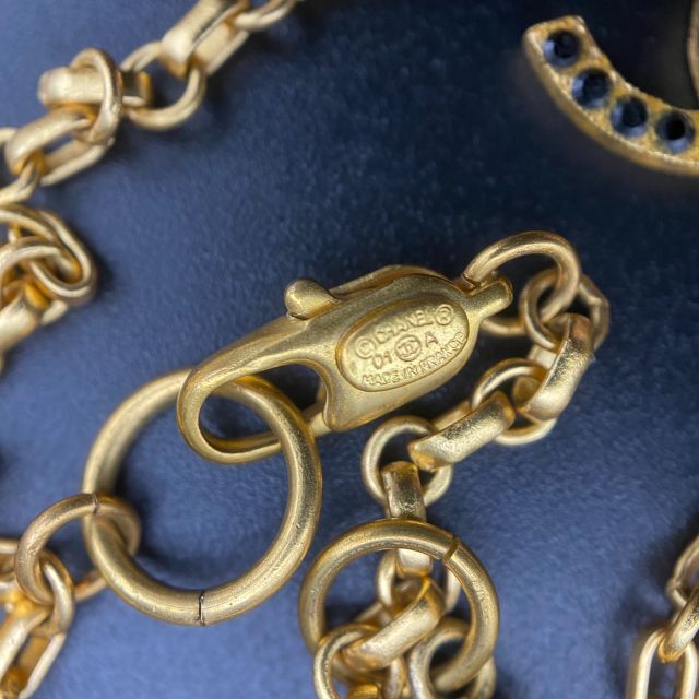 【美品】CHANEL シャネル ココマーク カラーストーン ゴールド ネックレス