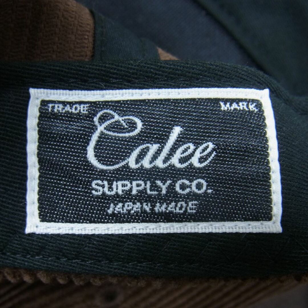 CALEE(キャリー)のCALEE キャリー 帽子  CORDUROY LEATHER WAPPEN CAP コーデュロイ キャップ ブラウン系【中古】 メンズの帽子(その他)の商品写真