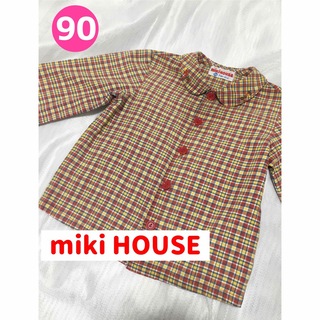 ミキハウス(mikihouse)のmiki HOUSE/ミキハウス チェックシャツ size90(Tシャツ/カットソー)