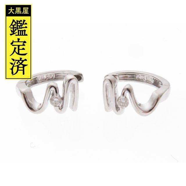 ピアス ホワイトゴールド K18 ダイヤモンド 0.025ct*2 【430】