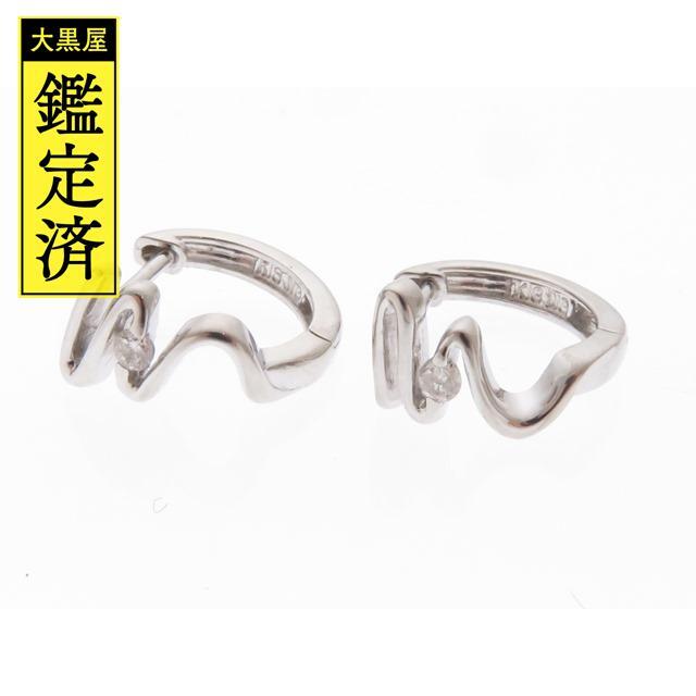 ピアス ホワイトゴールド K18 ダイヤモンド 0.025ct*2 【430】